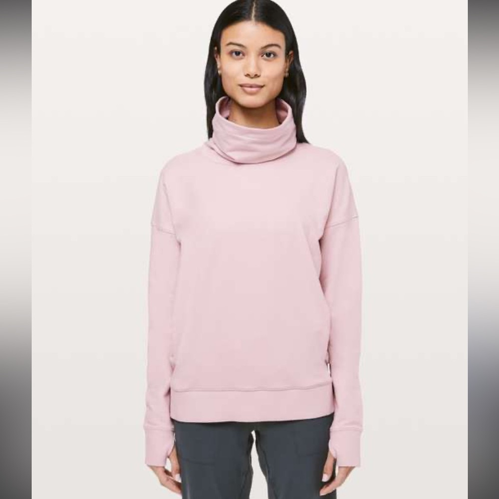 lululemon athletica Pink Cowl Neck Sweater